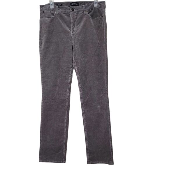 Talbots Corduroy Pants For Women Size 8 Gray Color Straight Flawless Five Pocket - Picture 1 of 15